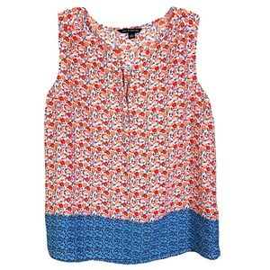 ZAC & RACHEL WOMEN’S FLORAL MULTICOLORS SLEEVES TOP SIZE S ROUND NECK BLOUSE